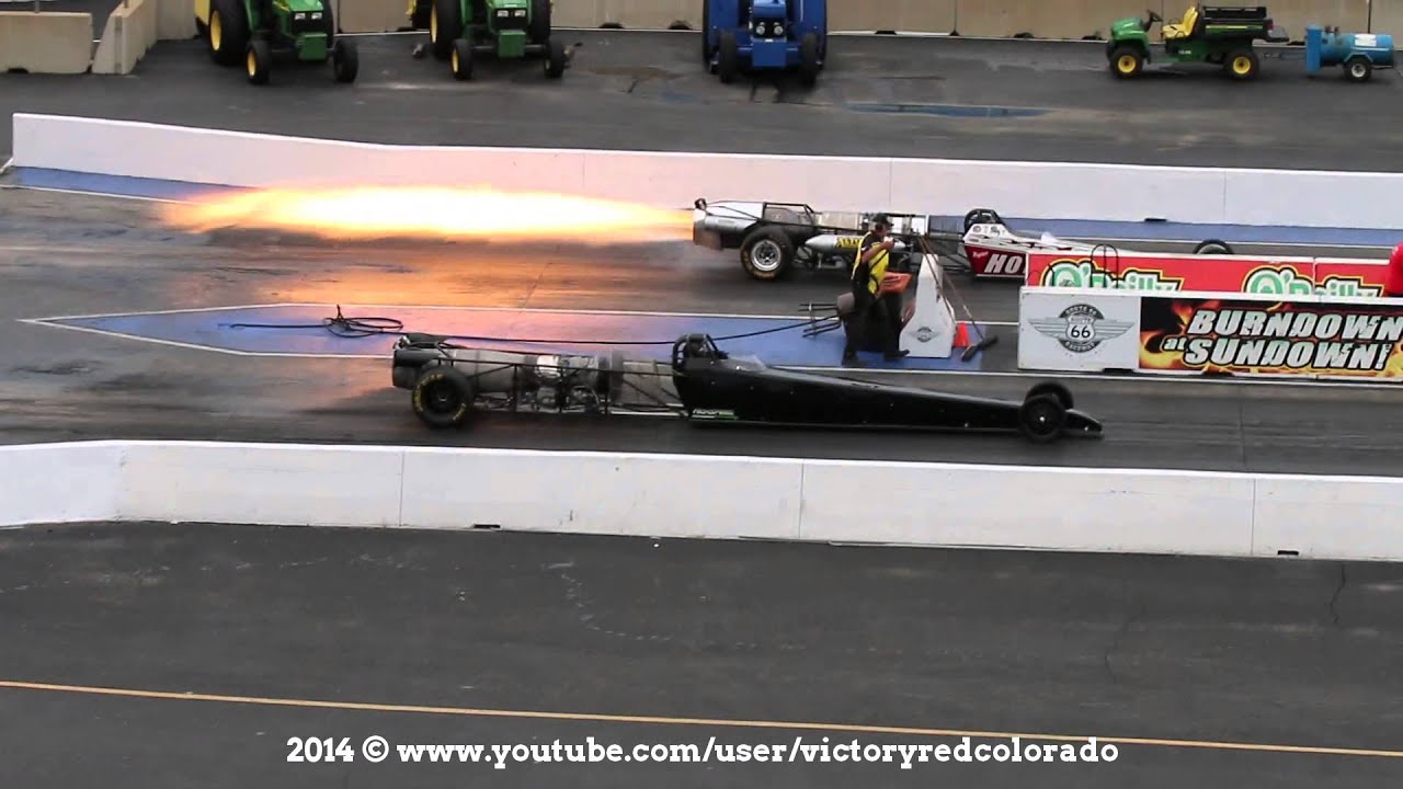 50 CAL JET DRAGSTER VS HOT BLADE JET DRAGSTER AT RT66 YouTube