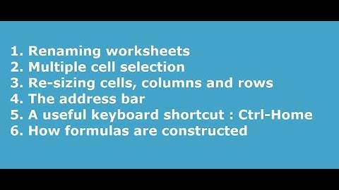 Excel for ABSOLUTE beginners: Part 2 Worksheets, multiple cell selection and more