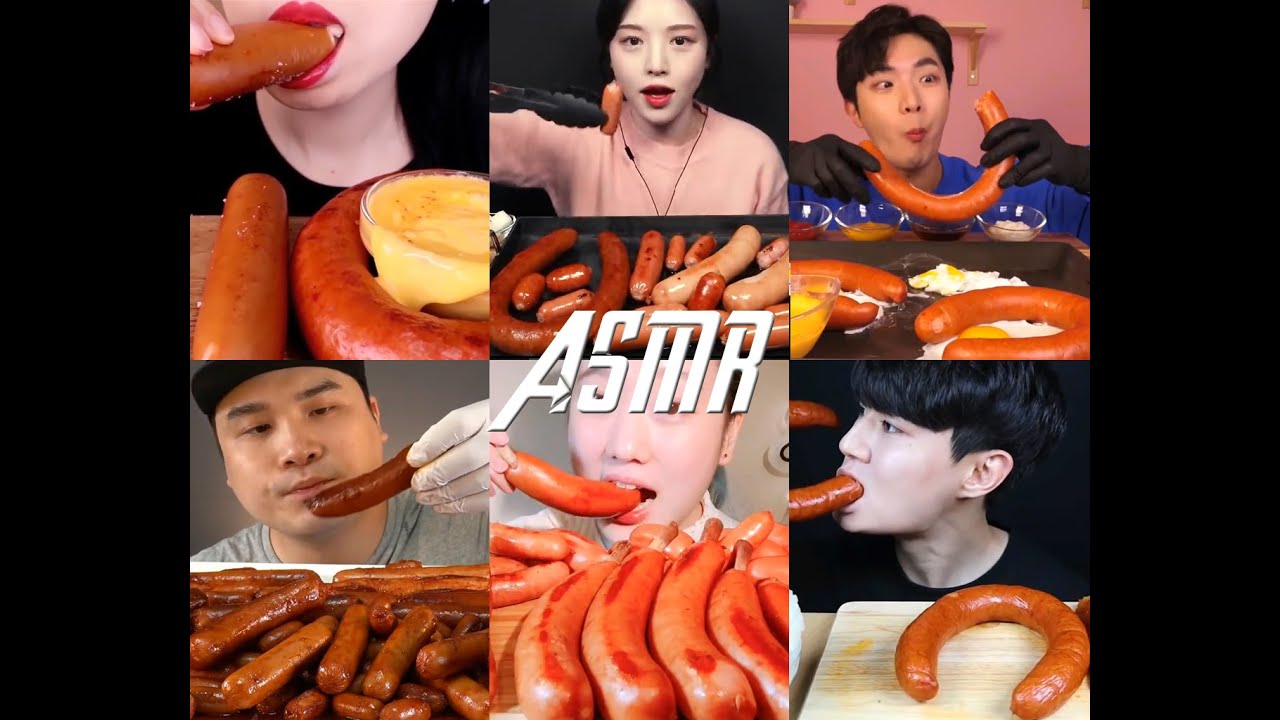 EATING CHEESE SAUSAGE MUKBANG. I Tổng hợp clip ăn xúc... - youtube