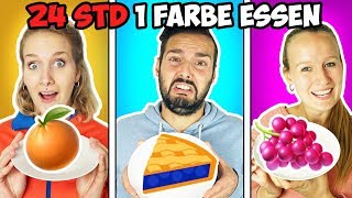 24 STUNDEN 1 FARBE ESSEN! 6 Lustige Challenges mit Kaan, Nina & Kathi! screenshot 4