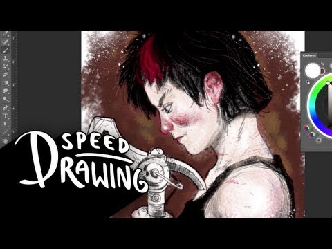 Speed Drawing: The Hunger Games: Catching Fire - Johanna Mason HD