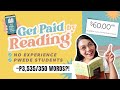 Earn 60350 words reading online jobs pwede sa students  no experience