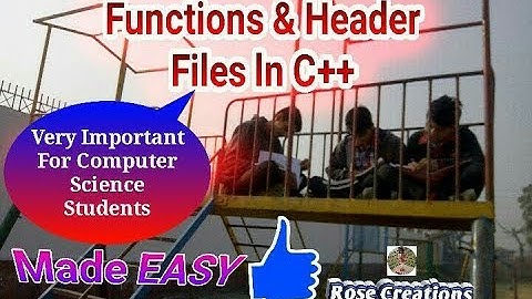 Functions and Header files in C++