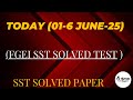 Today FGEI SST SOLVED TEST/PAPER DATE 01-06-2025
