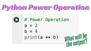Information Python Lesson17: Power Operation Update
