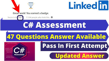 How To Pass In LinkedIn C# Assessment 2021 | Updated Answer Of LinkedIn C# Assessment