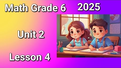Math Grade 6 First Term 2025 Unit 2 Lesson 4 Comparing & Ordering Rational Numbers