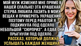 видео: МОЙ МУЖ ИЗМЕНИЛ МНЕ ПРЯМО В НАШЕЙ СПАЛЬНЕ! ЭТА КРАШЕНАЯ СТЕРВА ЛЮБИЛА ЛАЗИТЬ В МОИХ ВЕЩАХ. ОТОМСТИЛА картинка: МОЙ МУЖ ИЗМЕНИЛ МНЕ ПРЯМО В НАШЕЙ СПАЛЬНЕ! ЭТА КРАШЕНАЯ СТЕРВА ЛЮБИЛА ЛАЗИТЬ В МОИХ ВЕЩАХ. ОТОМСТИЛА