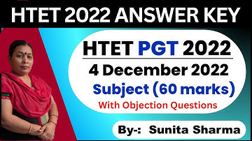 htet pgt hindi solution 2022 with objection questions | HTET PGT Hindi Answer Key 2022.