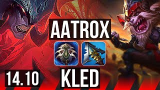 AATROX vs KLED (TOP) | 45k DMG, Legendary, 13/3/9, 600+ games | KR Grandmaster | 14.10