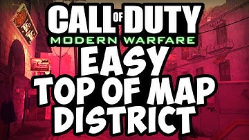 COD 4 MWR GLITCHES - TOP OF DISTRICT INSANE High Ledge Spot (MWR GLITCHES)