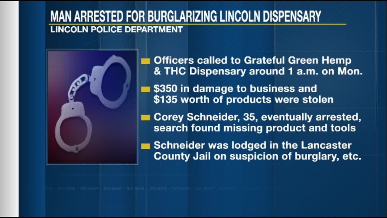 Man arrested for burglarizing Lincoln dispensary, police say - YouTube