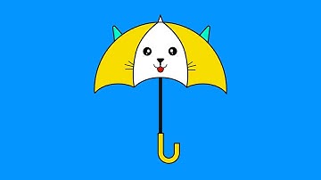Cute Umbrella illustration, Adobe Illustrator, Illustrator Tutorial, Bhandari Illustration