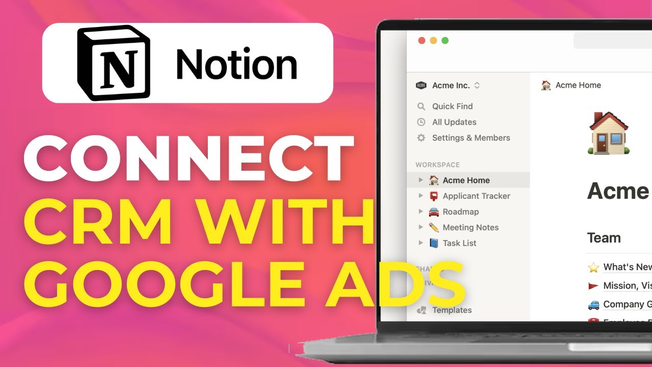 How to Connect a Notion CRM with Google Ads Leads - YouTube
