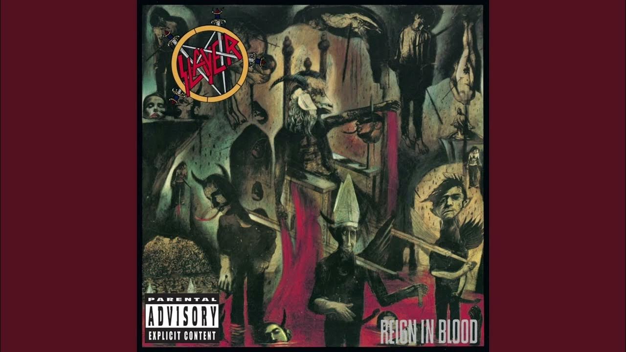 Slayer raining. Обложка альбома Slayer Reign in Blood.
