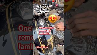 Royal Enfield remove lamination ppf #ppf #ghaziabad #royalenfield #videoviral #yt #bulletlover #gzb
