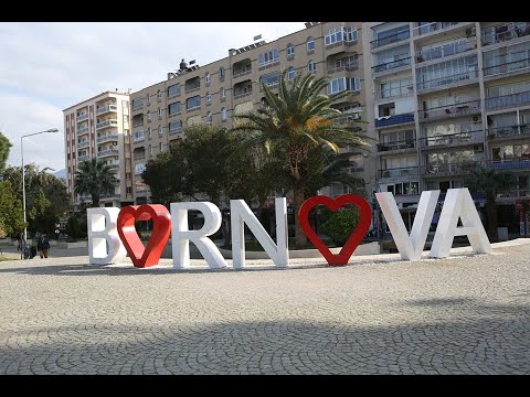 İzmir BORNOVA küçük park, büyük park, meydan, çarşı Gezi Vlog Walking Tour Nisan 2022