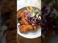 Crispy Chicken Schnitzel + Blue Cheese Crunch Salad #recipe #cooking  #chicken