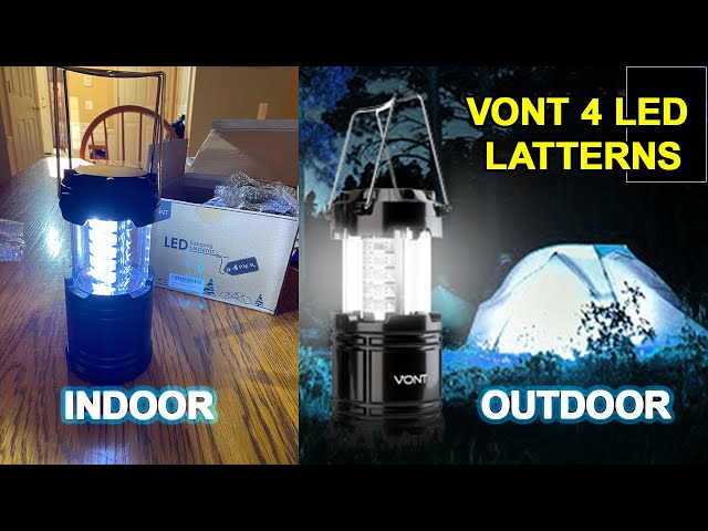 Vont LED Camping Lantern, LED Lanterns, Suitable Survival Kits for  Hurricane, Emergency Light for Storm, Outages, Outdoor Portable Lanterns,  Black