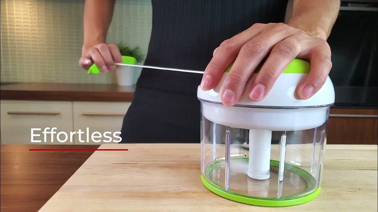 Manual Food Processor Vegetable Chopper, Portable Hand Pull String