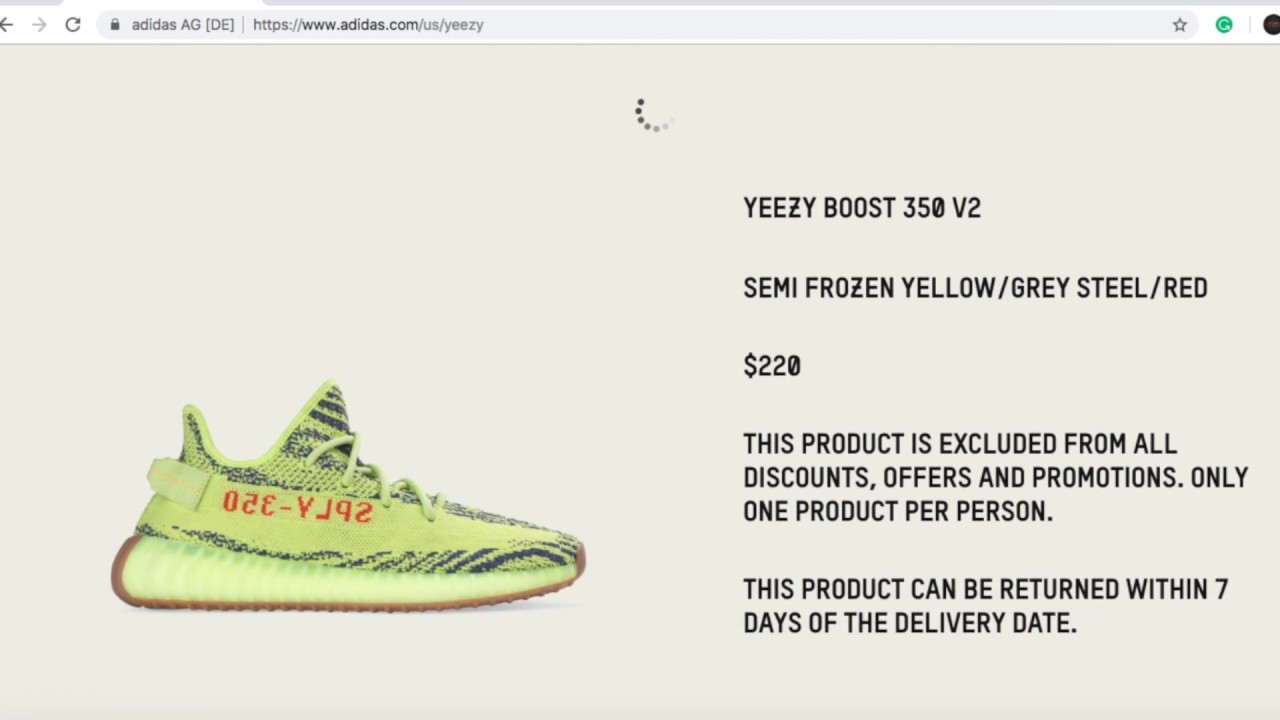 yeezy frozen yellow resell