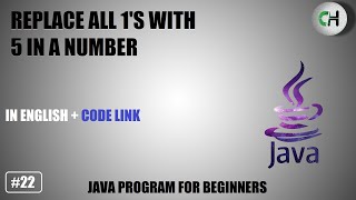 Replace all 1's with 5 in a number | Replace all 1's with 5 in a number in java.