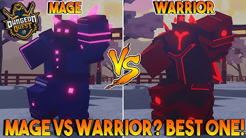 MAGE VS WARRIOR WHO IS BETTER? IN DUNGEON QUEST ALL NEW SPELLS IN SAMURAI PALACE ROBLOX