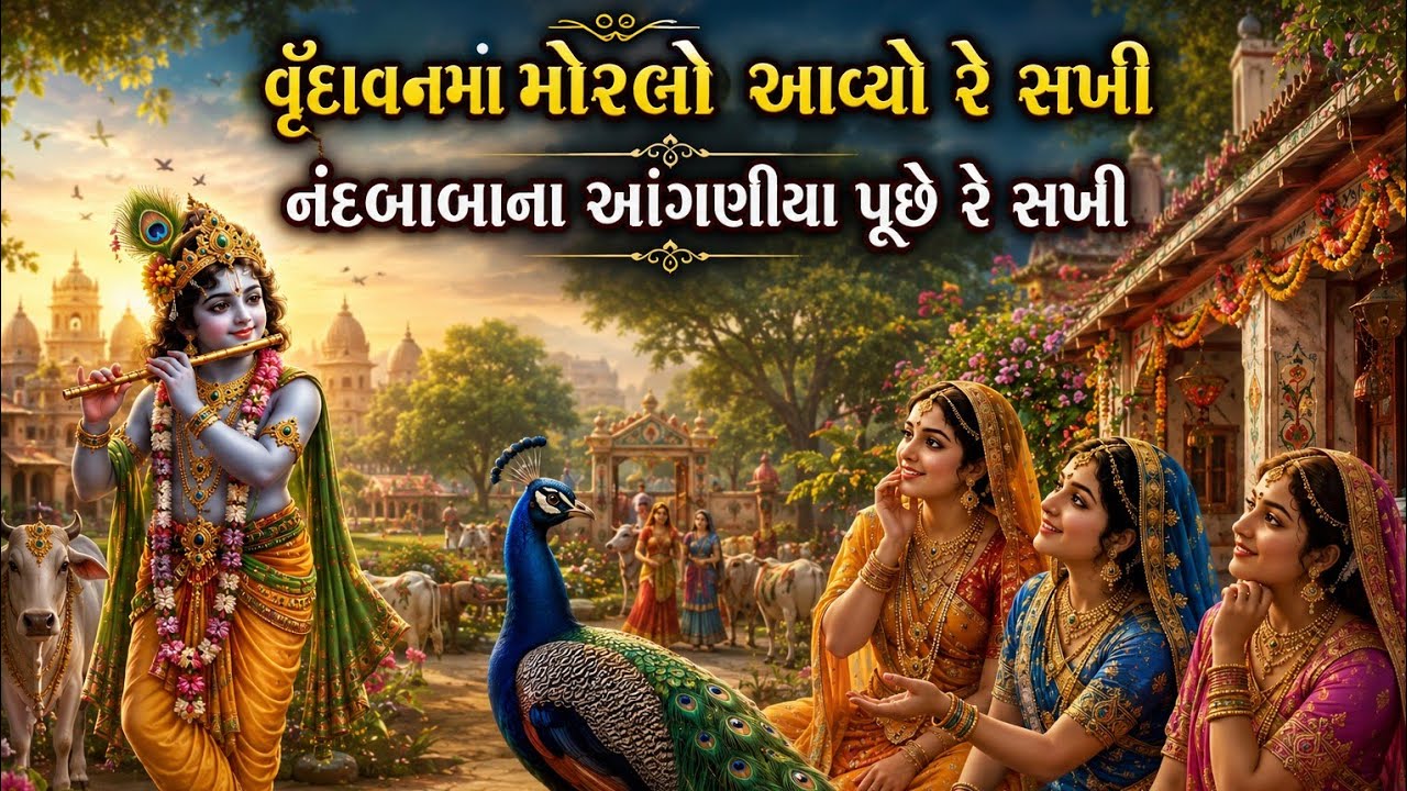 👉 પ્રચલિત |વૃંદાવનમાં Morlo Aavyo Re Sakhi🦚| Krishna Bhajan 2026 | bhakti kirtan |HD gujarati Kirtan