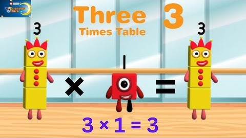 3-x1=3 Multiplication | Table of  three |  Multiplication Time of tables #MathsTables#numberblocks