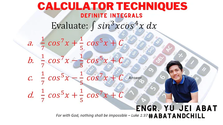 Calculator Techniques in Integrals (Definite) | Engr. Yu Jei Abat | #AbatAndChill