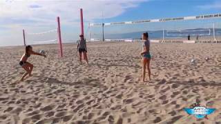 Beach volleyball passing drill