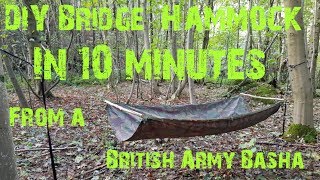 Wild camping uk, tips and tricks. How to make a hammock in 10 minutes.