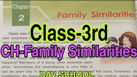 Class-3rd🎖️ chapter- 2 Family Similarities SST💎 DAV School