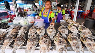 Salt Crusted Tilapia  THAI STREET FOOD Tour in Isaan!! | Kalasin, Thailand!