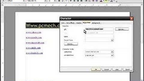 Working With Hyperlinks in OpenOffice Writer