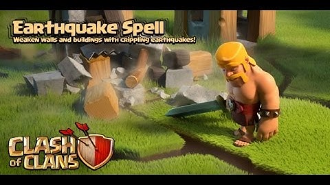 Clash Of Clans New Earthquake Dark Elixir Spell!