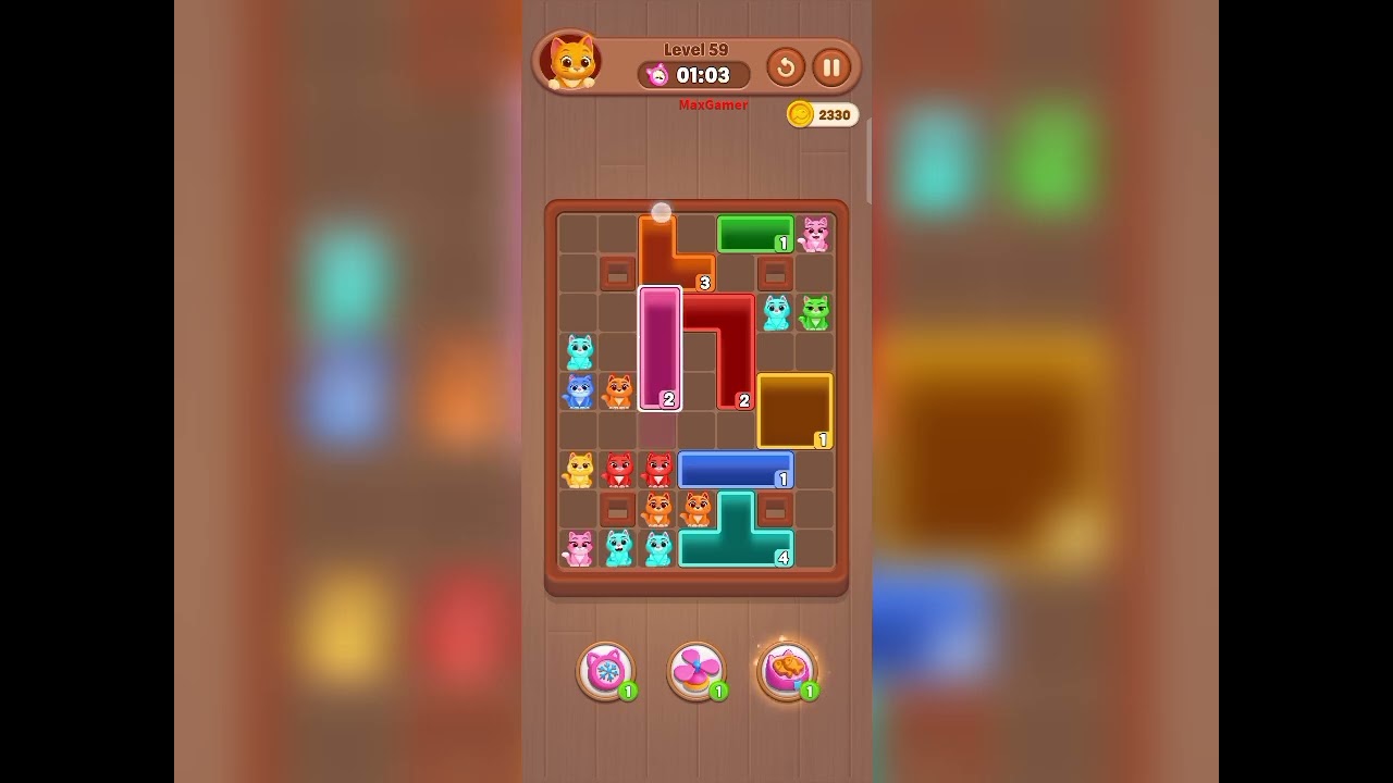 Catdom: Color Hole level 59 gameplay walkthrough solution 