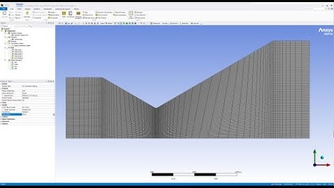 Ansys Quadrilateral Mesh of a 2D Convergent-Divergent Nozzle
