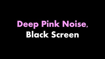 🔴 Deep Pink Noise, Black Screen 🌸⬛ • Live 24/7 • No mid-roll ads