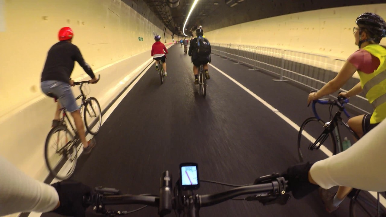 Bike Ride through Waterview Tunnel YouTube