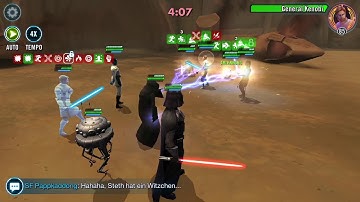 SWGOH - Arena: Emperor Palpatine & Darth Vader (Rework) VS. Rey Jedi Training // BEST COUNTER!