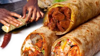 Street Style Chicken Frankie | Homemade Chicken Frankie Roll | Chicken Recipes | Live Food screenshot 5