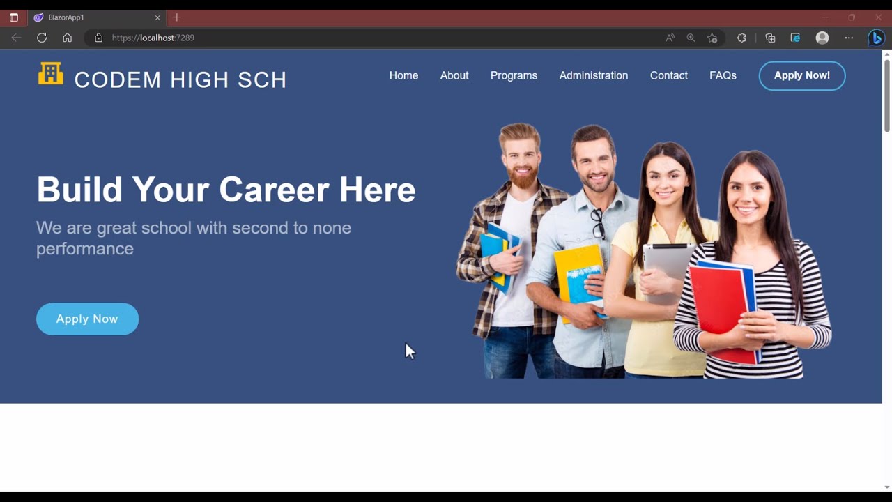 Design Responsive School Web Application with EFCore - YouTube