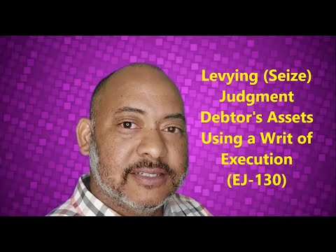 Video: How To Recover From A Debtor Under A Writ Of Execution