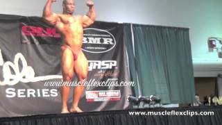 IFBB Pro Cory Mathews Guest pose at the 2013 Ronnie Coleman Classic