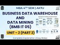 Business Data Warehouse and Data Mining Unit-2(Part-2) | MBA 4th Sem AKTU | OLAP &amp; Implementation 