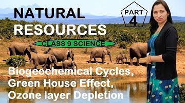 NATURAL RESOURCES | BIOGEOCHEMICAL CYCLES | GREEN HOUSE EFFECT | OZONE LAYER  DEPLETION |