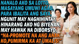 💰Nanalo Ako Sa Lotto🗣️ Tuwang-tuwa Umuwi📜🖋️hinarang Ako: “Na-promote Anak Ko, Pirma Ka At Umalis!”