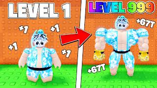 I PLAYED FOR 24 HOURS TO BECOME THE STRONGEST IN +1 MUSCLE EVOLUTION Roblox