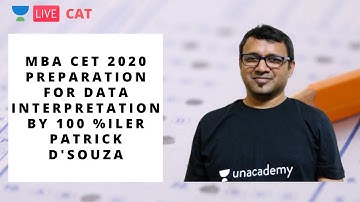 MBA CET 2020 | Preparation for Data Interpretation | by 100 %iler Patrick D